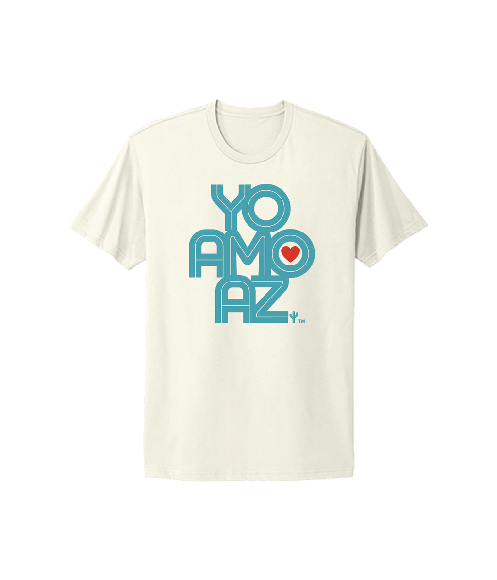 Yo Amo AZ t-shirt in Natural, Arizona-themed graphic tee