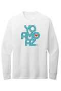 Yo Amo AZ Men's Long Sleeve (White, Blue Clay Logo)